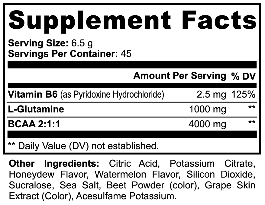 Spice Vitality BCAA Post Workout Powder (Honeydew/Watermelon)