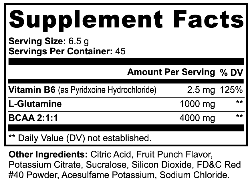 Spice Vitality BCAA Shock Powder (Fruit Punch)